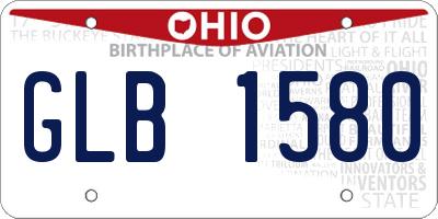 OH license plate GLB1580
