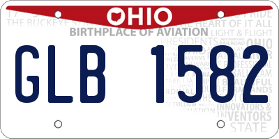 OH license plate GLB1582
