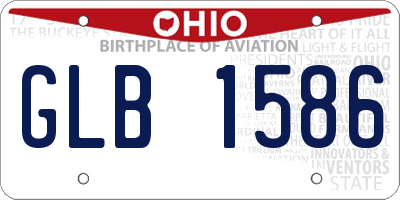 OH license plate GLB1586