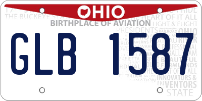 OH license plate GLB1587