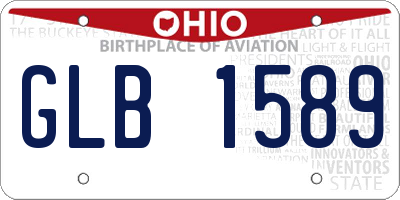OH license plate GLB1589