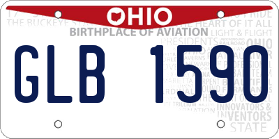 OH license plate GLB1590