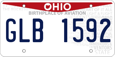 OH license plate GLB1592