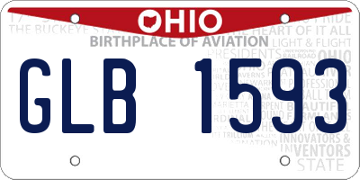 OH license plate GLB1593