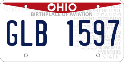 OH license plate GLB1597