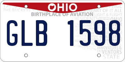 OH license plate GLB1598