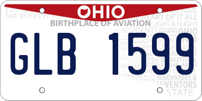 OH license plate GLB1599
