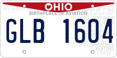 OH license plate GLB1604