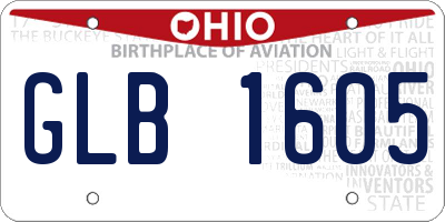OH license plate GLB1605