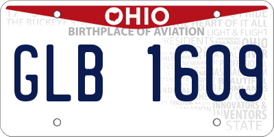 OH license plate GLB1609