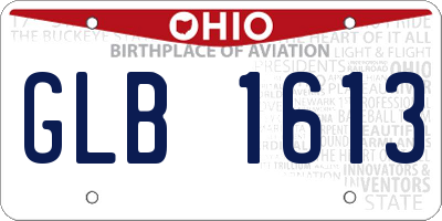 OH license plate GLB1613