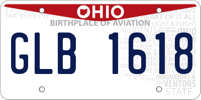 OH license plate GLB1618