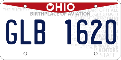 OH license plate GLB1620