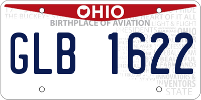 OH license plate GLB1622