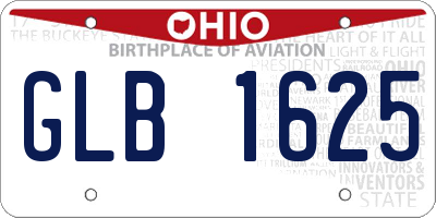OH license plate GLB1625