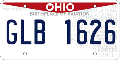 OH license plate GLB1626