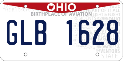 OH license plate GLB1628