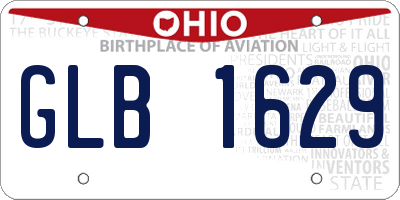 OH license plate GLB1629