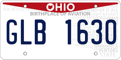 OH license plate GLB1630