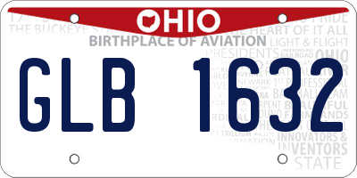 OH license plate GLB1632