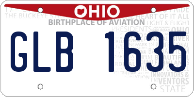 OH license plate GLB1635