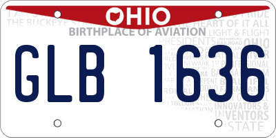 OH license plate GLB1636