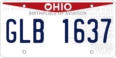 OH license plate GLB1637