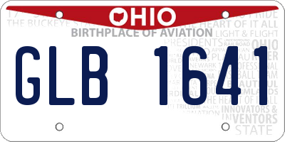 OH license plate GLB1641