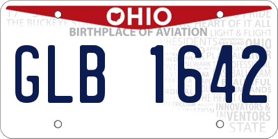 OH license plate GLB1642