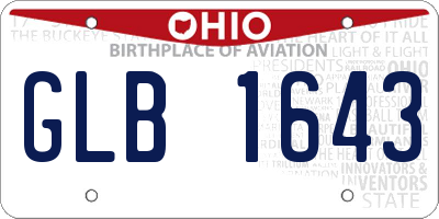 OH license plate GLB1643