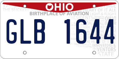OH license plate GLB1644