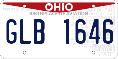 OH license plate GLB1646