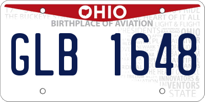 OH license plate GLB1648
