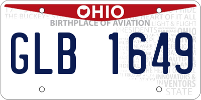 OH license plate GLB1649