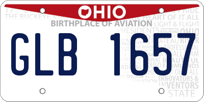 OH license plate GLB1657