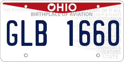 OH license plate GLB1660
