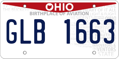 OH license plate GLB1663