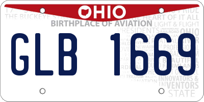 OH license plate GLB1669