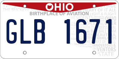 OH license plate GLB1671