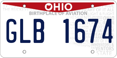 OH license plate GLB1674