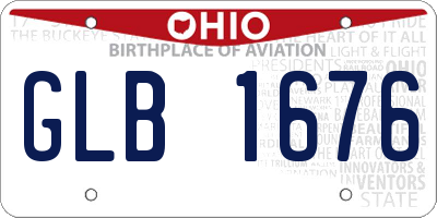 OH license plate GLB1676