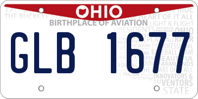 OH license plate GLB1677