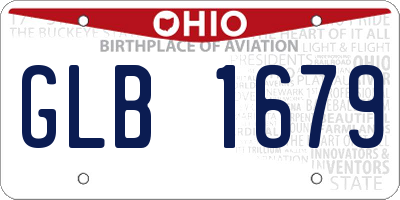 OH license plate GLB1679