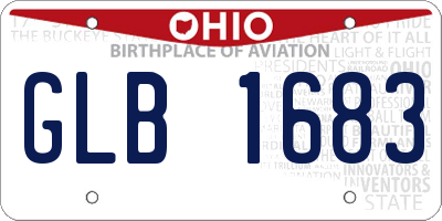 OH license plate GLB1683