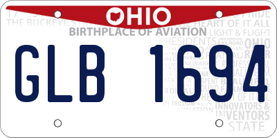 OH license plate GLB1694