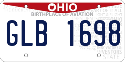 OH license plate GLB1698