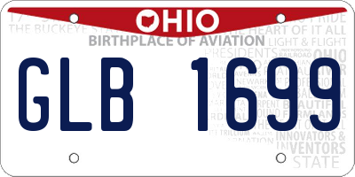 OH license plate GLB1699
