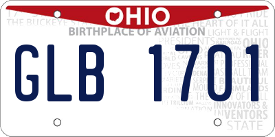 OH license plate GLB1701