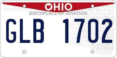 OH license plate GLB1702