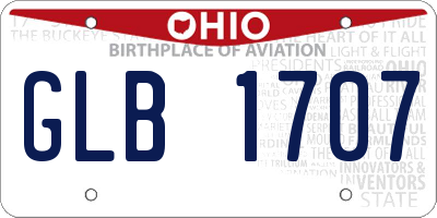 OH license plate GLB1707